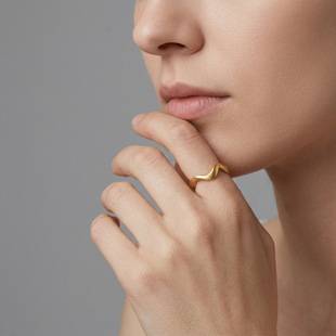 Cross-Border Irregular Curved Wave Ring Opening Stainless Steel Adjustable Simple Fashion Ring Jewelry for Men and Women