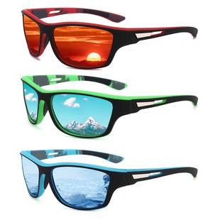 New Cross-border Dust-proof Glasses Outdoor Riding Sports Fishing Men's Polarized Sunglasses Color Film Sunglasses Driving Glasses
