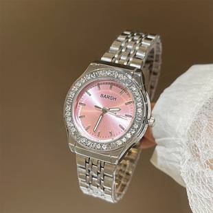 Barsh New Disc Scale Diamond Steel Band Quartz Watch Women's 2025 New Niche Design Exquisite Women's Watch