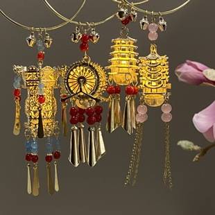 New Chinese Style Bell Luminous Bracelet, Palace Style Bracelet with Lamp, Ancient Style Jewelry Bracelet, Daily Bracelet, Han Dynasty Accessories