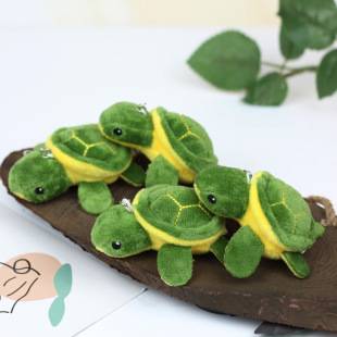 Cartoon Mini Trumpet Turtle Plush Toy Turtle Doll Backpack Keychain Pendant Toss Grasper Small Doll
