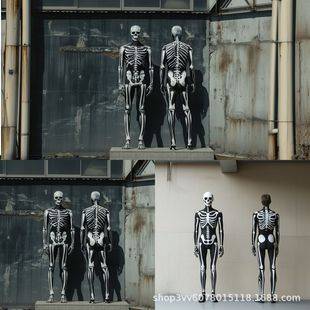 Cross-Border Export New Product Halloween Grim Reaper Horror Costume Skeleton Jumpsuit Skeleton Cosplay Cosplay