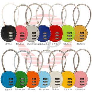 Wire rope password lock padlock luggage bicycle password lock spherical password lock cartoon password padlock