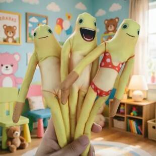 Funny Frog Hand Puppet Plush Toy Children's Interactive Doll Baby Early Education Performance Doll Cute Cartoon Doll