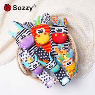 Sozzy Soothing Baby Chewable Wristband Strap Newborn Rattle Socks Baby Toys 0-1 Years Old Wholesale