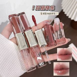 Bily Bear dual-ended lip glaze, featuring a velvet matte finish, allows for layering and creating a mirror-like, glassy lip effect, and is long-lasting and easy to apply, making it a great lipstick choice for students