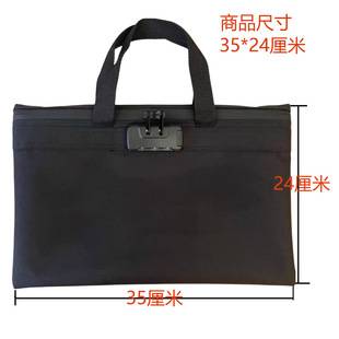 in stock waterproof Oxford cloth material with password lock bag can be loaded A4 file bag handbag conference bag can be printed LOGO