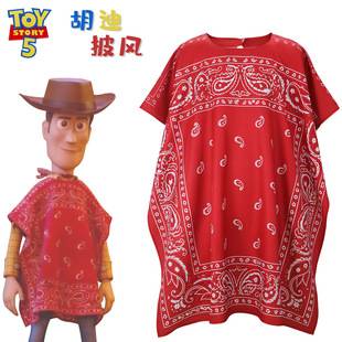 Toy Story 5 Woody Cape Cosplay Costume Kidsren's Halloween Role-Playing Costume Red Cowboy Style