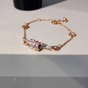 Yunyao Slim Waist Titanium Steel Bracelet with a High-End Feel, Light Luxury, Simple Stainless Steel, Non-Fading Roman Numerals, Ins Design