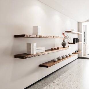 Wall-mounted shelves, solid wood straight shelves, wall-mounted bookshelves, decorative panels, irregular display racks, wall-mounted shelves