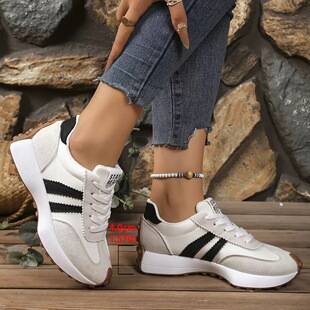 2026 Autumn New Women's Sports Casual Shoes with Thick Soles, Fashionable, Versatile, Breathable, Comfortable, Cross-Border Large Size Wholesale