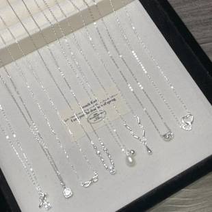 S925 Sterling Silver Pearl Necklace for Women, Niche Design, Light Luxury, High-End Feel, Non-Fading, Simple Clavicle Chain Accessories Wholesale