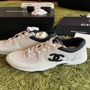 High-quality European cross-border product 23c - Chanel-style sneakers, 2026 new model, thick-soled casual dad shoes, couple's style