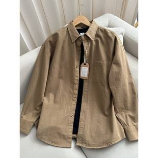 Spring and autumn pure cotton Japanese-style cityboy base shirt for men, long-sleeved American casual layered inner wear pure cotton shirt