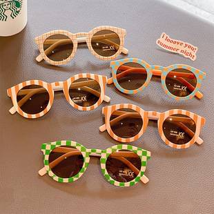 Children's Sunglasses Boys and Girls Sunglasses Fashionable 5 Anti-UV No Eye Injury 3 Year Old Baby Glasses