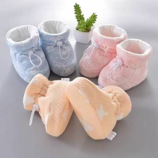 Baby shoes autumn and winter thick warm soft bottom 0-3-6-12month baby shoes socks cotton shoes 1 year old toddler front shoes