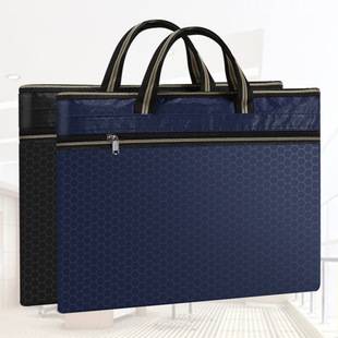 Business handbag Oxford cloth waterproof double-layer office file bag zipper meeting information file briefcase wholesale