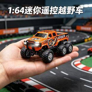 1:64 Remote Control Off-Road Vehicle Six-Wheel Alloy Rechargeable Mini Car Model with Shock Absorption Cross-Border New Product Chevrolet Blue
