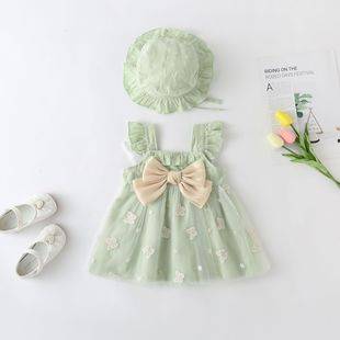 Girls' Dresses 2026 Spring and Summer New Style Baby Girl Pastoral Style Dress Baby Kidsren's Princess Dress