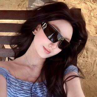 2026 Headband Sunglasses for Women Two-In-One Y2K One-Piece High-End Fashionable Sunglasses Sun Protection Internet Celebrity Uv Protection