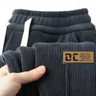 Factory Direct Sales Plus Velvet Pants for Men in Autumn and Winter Thickened Corduroy Sports Pants with Leggings Loose Casual Pants