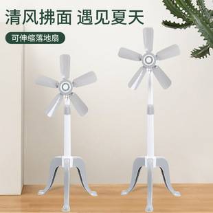 Factory-Delivered Dormitory Silent Five-Blade Electric Fan for Home Use Without Grille Standing Telescopic Floor Fan Wholesale