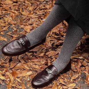 Sheepskin Version~ Two-Way Wear Slip-On Loafers for Women, Flat Slip-On Oxford Leather Shoes, Women's 2026 New Style Single Shoes