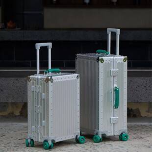 Dream Traveler's same model all-aluminum-magnesium alloy trolley case 20-inch for women, carry-on with universal wheels, aluminum frame luggage, metal travel case for men