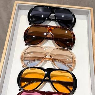 5 Pairs of Large-Frame Aviator Sunglasses for Women, High-End Set, European and American Fashion Sunglasses, Anti-Uv Sunglasses for Men