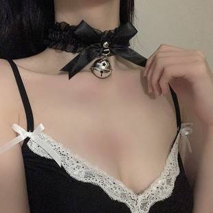 Lace Collar Lace Neck Jewelry Women's Neck Ring Bow Bell Necklace Choker Women's Decorative Necklace