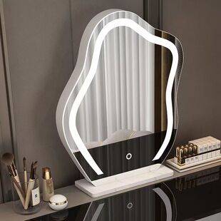 Makeup Mirror Clouds with Light Desktop Beauty Mirror Ins Style Dressing Mirror Home Smart Mirror 2024 New Style