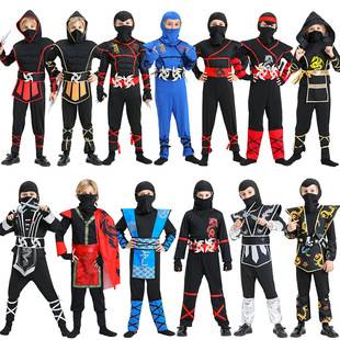 Cross-Border Cosplay Halloween Children's Ninja Costumes Ninja Outfit Role-Playing Costumes Performance Costumes Cross-Border