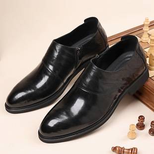 Spring Leather Shoes Men's Business Formal Leather Men's Shoes Soft Sole Casual Shoes Pointed Toe British Style Genuine Leather High-End Men's Shoes