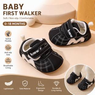 Soft-soled, non-slip baby walking shoes for spring and autumn. Simple design, with Velcro closures, suitable for both boys and girls. Available for drop shipping