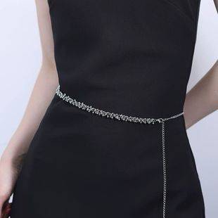 Silver Small Ball Waist Chain Simple Chain Belt Decorative Dress New Fashion Versatile Metal Ins Accessories