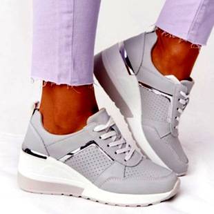 European and American plus size Sports Casual Shoes 21 Summer New Thick-soled Wedge Casual Shoes Strap Mesh sneaker Cross-border