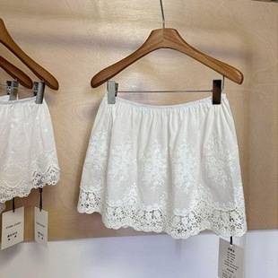 Lace Small Butt Curtain Bottoming Skirt for Women Autumn and Winter New Elastic Waist Anti-Exposure Layered Short Skirt for Women