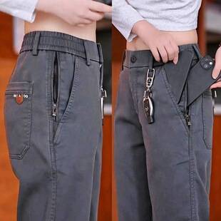 Six-pocket casual pants, spring and autumn thin style, men's semi-elastic waist, versatile for young and middle-aged, business loose straight-leg pants wholesale