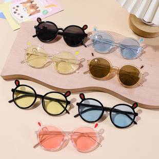 2022 new children's sunglasses fashion baby rabbit ears new 1-8 years old sunglasses beach sunshade wholesale