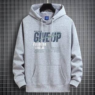 Men's Spring and Autumn Hooded Sweatshirt, Youth Heavyweight Fleece-Lined Thickened Warm Hoodie, Student Top Jacket, Men's Clothing