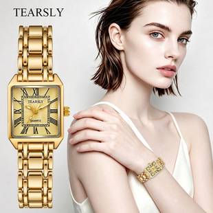 Cross-Border Popular Waterproof Luminous Women's Watch Square Retro Quartz Watch New Model Women's Watch Manufacturer Custom Wholesale