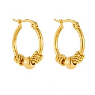 High-Quality 316L Stainless Steel Round Twist Bead Earrings, Simple and Fashionable Ear Clips, Trendy and Versatile Ear Accessories