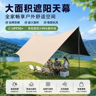 Tent Canopy with Black Coating for Outdoor Camping, Portable Sunshade, Sun Protection, Rainproof, Outdoor Canopy Fabric with Silver Coating, Thick Fabric