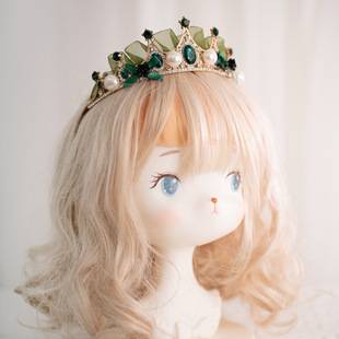Children's Crown Headband Anna Princess Headwear Frozen Birthday Party Accessories Pearl Beaded Crystal Bow