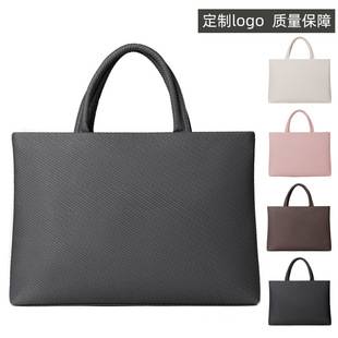New handbag, business meeting bag, large-capacity wheat-pattern men's bag, stylish business and campus document bag, tote bag wholesale