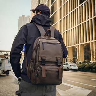 Men's PU Backpack Casual Business Backpack Computer Bag Fashion Large Capacity Casual Travel Bag Wholesale