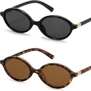 Nerdy Sunglasses for Women, High-End Retro Oval Sunglasses, Trendy Korean Style, Versatile Sunglasses for a Natural Look
