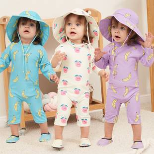 New Children's One-piece Swimwear Sunscreen Quick-drying Baby Baby Surf Wear Wholesale Boys' Girls Toddler Swimwear