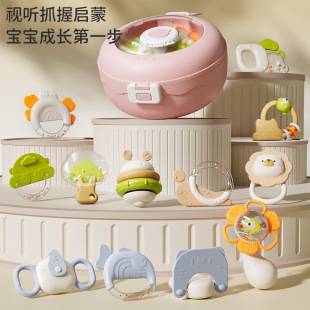Newborn Early Education Teether Set Gift Box Hand Rattle Chewable Baby Toys 0-1 Years Old Baby 3-6 Months Old Kidsren