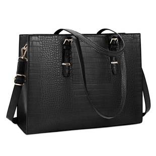 Women's Laptop Handbag Leather Classic Computer Briefcase Work Waterproof Handbag Special Large Capacity